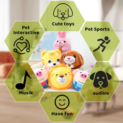 Active Moving Pet Plush Toy,Puppy Dog Toys to Keep Them Busy2026 New Small Dog Dog Squeak Toys,Interactive Dog Toys,Plush Toys for Dogs,Talking Moving Ball Toy (Rabbit) - color: Rabbit