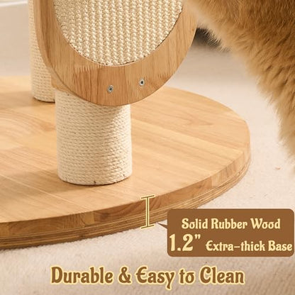 Modern Solid Wood Cat Tree for Indoor Cats Up to 15lbs, 49" Tall Cat Tower with Scratching Posts & Scratcher, Large Cat Bed, Hammock, Capsule Nest, Dangling Ball, Multi-Level Cat Furniture - color: 49"Natural