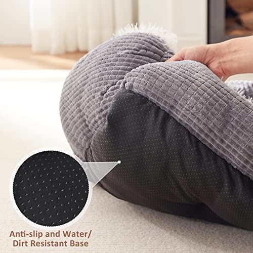 MIXJOY Dog Beds for Small Dogs, Rectangle Cave Hooded Blanket Puppy Bed, Luxury Orthopedic Cat Beds for Indoor Cats, Warmth and Machine Washable (20 inches, Grey) - size: 20.0"L x 19.0"W x 6.0"Th