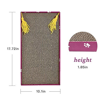 PEEKAB Cat Scratcher Cardboard Wide Scratching Board Reversible Corrugate Cat Scratch Pad with Box Catnip Included Large 3PCS - size: XL-3pack
