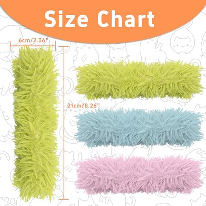3 Pack Soft and Durable Cat Pillows, Rich Color Catnip Toys - Indoor Interactive Cat Kicker Toys for Cats (Green Set) - color: Green+Blue+Pink