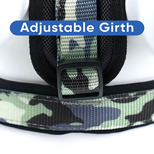 Pawtitas Reflective Padded Dog Harness for Small Dogs – Adjustable Puppy Step-in Vest | Fits Chest 18–22 in | No Pull Personalized Training Harness | S | Grey Camouflage - color: Grey Camouflage, size: Personalized Small (Pack of 1)