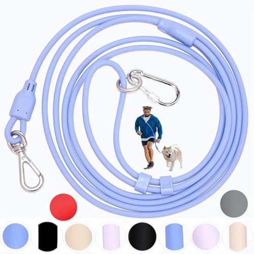 Hands Free Dog Leash Crossbody & Waist for Walking, 9-in-1 No Pull Dog Harness & Leash Set, Waterproof Training Slip Lead for Small Medium Breeds (8-20lbs, Blue) - color: Moon Blue, size: Small - 6mm Diameter - 6-20lbs