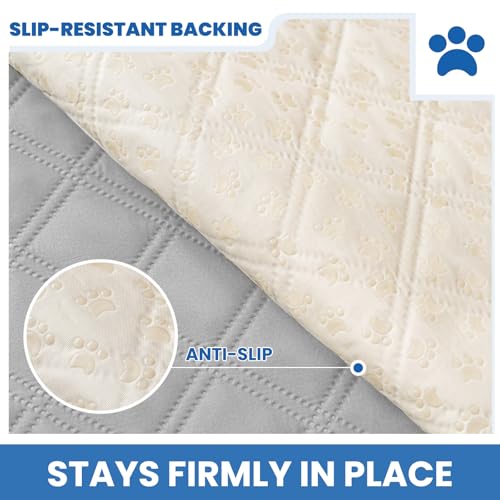 Waterproof Dog Blanket, Non-Slip Soft Pet Bed Cover, Couch Cover for Dogs Washable, Protects Sofa, Furniture, Crate, Car, Tear Resistant Leakproof Pet Blanket (30x70 Inch, Light Grey) - color: Light Grey, size: 30" x 70" (Pack of 1)
