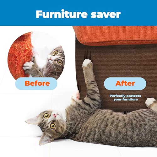 Best Pet Supplies Catify Cat Scratcher, Fun Interactive Scratchers, Posts, Poles, Claw Safe, Furniture Saver Indoor Play Support Natural Cat Behaviors Heavy Duty - Brown, 39.4 x 15.8 - color: Brown Mat - 39.4 x 15.8"