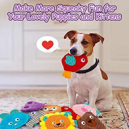 No Stuffing Dog Toys - 8 Pack Squeaky and Crinkle Plush Toys for Small Medium Dogs, Durable for Aggressive Chewers,Cute Puppy Textured Animals - color: 8Pcs Textured Animals