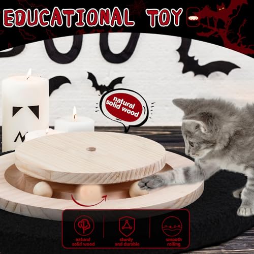 Scratching Posts for Indoor Cats Adults,45'' Tall Halloween Gothic Scratching Post with 3.5Inch Diameter Sisal Rope,Black Cat Scratcher with Interactive Ball Toys Self Groomer Brush for Large Cats - color: black-45inch