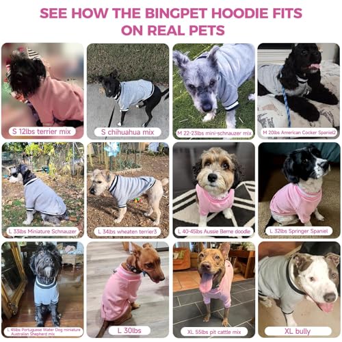 BINGPET Large Dog Sweater Pullover Fleece Vest with Leash Hole & D-Ring,Cotton Dog Hoodie for Small Medium Large Dogs Puppy Boys Girls,Thick Soft Fleece Winter Dog Clothes Cold Weather Sweatshirt Coat - color: Pink, size: XL(Chest: 33",Neck: 21",Back: 20"
