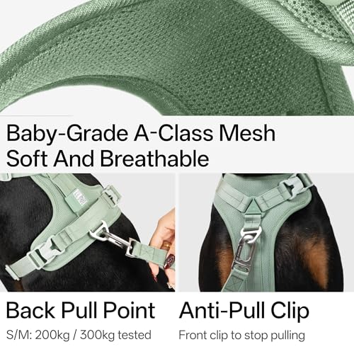 All-Weather No Pull Dog Harness Reflective Vest Harness QR Code Anti-Lost Adjustable Quick-Release Buckle Soft Padded Breathable Harness for Medium Large Dogs (Super Reflect-Earth, M) - color: Super Reflect-Earth, size: M