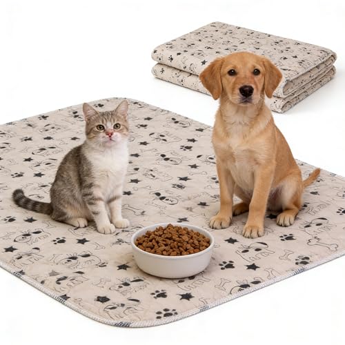 Washable Reusable Pet Training Pads, Non-Slip Leakproof Dog Pee Mat with Pheromones, Odor Resistant Absorbent Pad for Dogs and Cats (S: 15.7" × 23.6") - color: Brown-a, size: Small