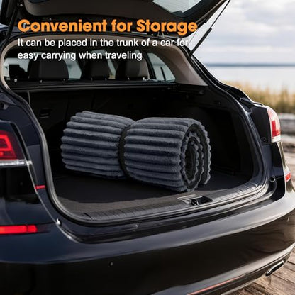 Backseat Pet Bed Mat, Non-Slip Dog Bed for Car Back Seat, Washable Travel Pet Mat with Removable Cover, Dog Seat Covers Protector Fit for Backseat Extenders and Trucks SUVs, 54"x 24.8", Grey - color: Grey