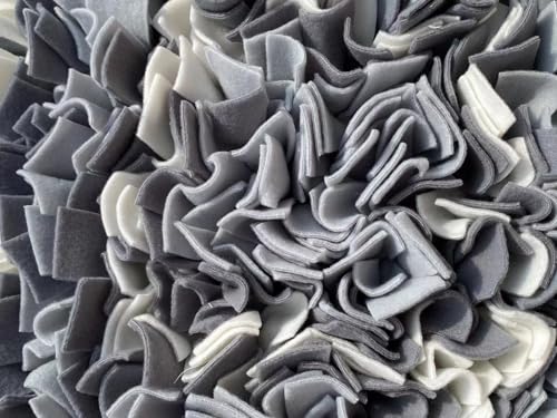 Pet Snuffle Mat Dark Grey Square 50x50cm Large Size Washable Anti-Slip Big Tough Dog Feeding Mat Food Puzzles Sniffing Foraging