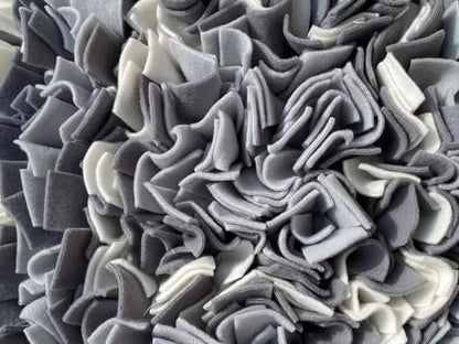 Pet Snuffle Mat Dark Grey Square 50x50cm Large Size Washable Anti-Slip Big Tough Dog Feeding Mat Food Puzzles Sniffing Foraging
