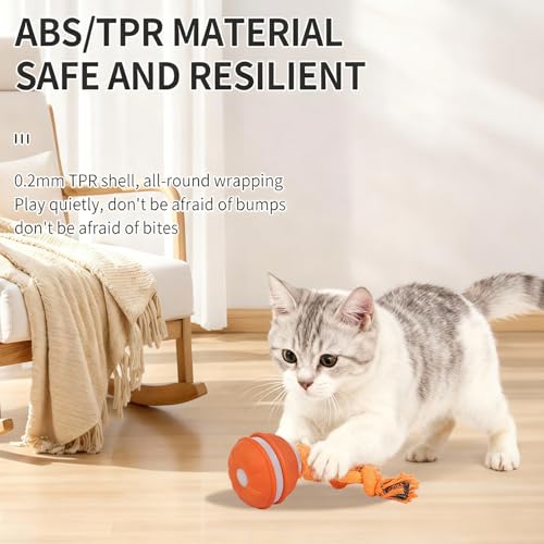 Interactive Dog Cat Toys Dog Ball,Automatic Rolling and Bouncing Moving Dog Toy,Squeaky Rolling Balls with Flashing Light,USB Rechargeable Chew Toys for Puppy Small Dogs, Pet Ball to Keep Them Busy - color: 1 Blue