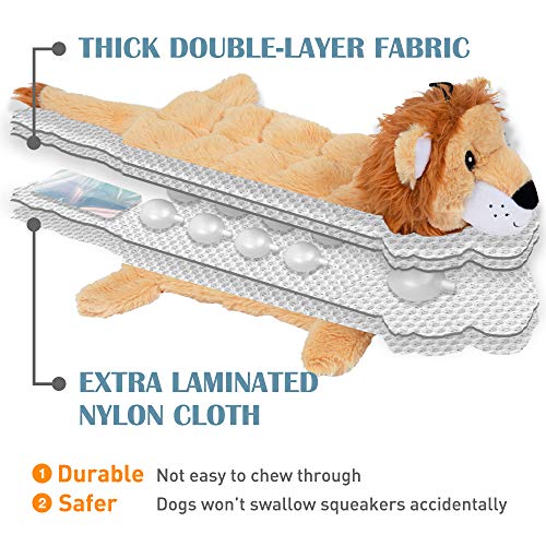 Nocciola 5 PCS Less Stuffing Dog Squeaky Toys for Aggressive Chewers, Durable Plush Dog Toy Set with Stuffed Head for Small to Large Dogs - style: 5 Pcs Multi-squeakers Head Stuffed Only