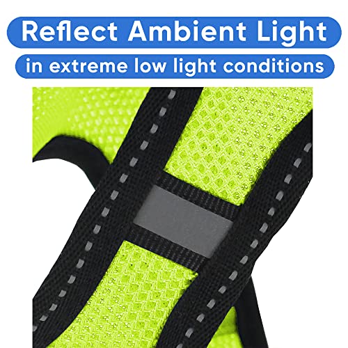 Pawtitas Dog Vest Harness Made with Breathable Air Mesh | All Weather Vest Harness for Extra Extra Small Puppies and Cats with Quick-Release Buckle - Extra Extra Small Green Mesh Dog Harness - color: Green, size: 2 Extra Small
