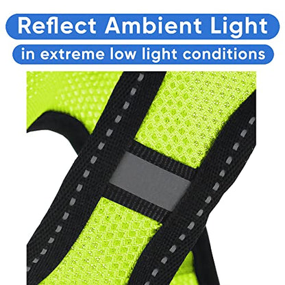 Pawtitas Dog Vest Harness Made with Breathable Air Mesh | All Weather Vest Harness for Extra Extra Small Puppies and Cats with Quick-Release Buckle - Extra Extra Small Green Mesh Dog Harness - color: Green, size: 2 Extra Small