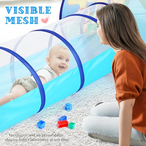 3pc Kids Play Tent with Play Tunnel and Ball Pit, Toddler Tent for Girls and Boys Indoor Playhouse, Gift Toys for Babies (Balls NOT Included) - style: Animals