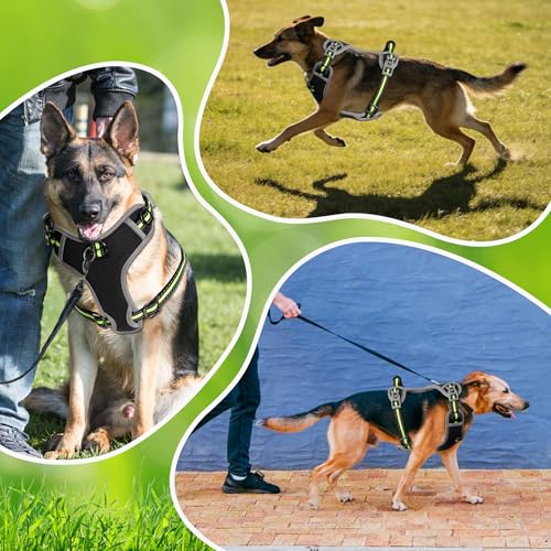 Dog Harness, No Pull Pet Vest Reflective Strip Escape Proof, Easy to Adjust Dog Harness with Escape Proof Function Suitable for Walking, Traveling and Training, Black, S - size: S
