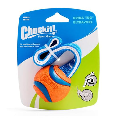 Chuckit! Ultra Tug Dog Toy, Small Fetch and Dog Ball Tug Toy for Dogs 0-20 Pounds - size: Small, style: Ultra Tug