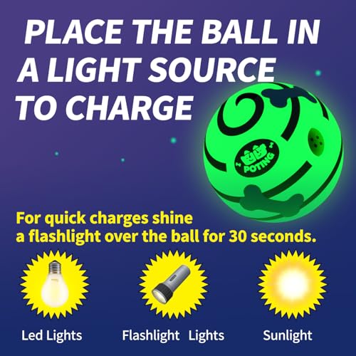 Giggle Ball for Dogs 2 Pack, Glowing Interactive Dog Toys Balls, Rolling Squeaky Toy for Large Medium Small Dogs, Fun Giggle Sounds Attract Attention When Rolled or Shaken - 3.14 inch