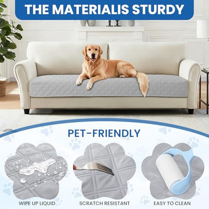 Waterproof Dog Blanket, Non-Slip Soft Pet Bed Cover, Couch Cover for Dogs Washable, Protects Sofa, Furniture, Crate, Car, Tear Resistant Leakproof Pet Blanket (30x70 Inch, Light Grey) - color: Light Grey, size: 30" x 70" (Pack of 1)