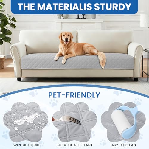 Waterproof Dog Blanket, Non-Slip Soft Pet Bed Cover, Couch Cover for Dogs Washable, Protects Sofa, Furniture, Crate, Car, Tear Resistant Leakproof Pet Blanket (30x53 Inch, Light Grey) - color: Light Grey, size: 30" x 53" (Pack of 1)