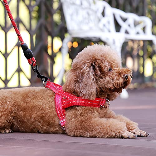 Plutus Pet No Pull Dog Harness with Breathable Mesh Padded, Adjustable Reflective Escape Proof Dog Harness, Quick Fit Dog Vest Harness for Small Medium Large Dogs(XXS, Red) - color: Red, size: XXS: chest 11.8"-15"