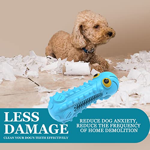 ZIKATON Dog Squeaky Toys for Aggressive Chewers, Durable Chew Toys for Large Medium Breed Dog, Dog Toys, Tough Durable Dogs Toys with Natural Rubber - color: Bule Octopus