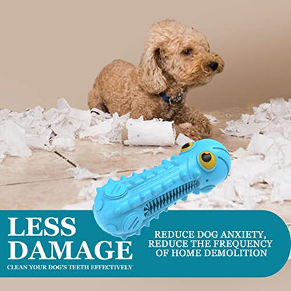 ZIKATON Dog Squeaky Toys for Aggressive Chewers, Durable Chew Toys for Large Medium Breed Dog, Dog Toys, Tough Durable Dogs Toys with Natural Rubber - color: Bule Octopus