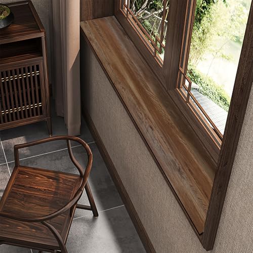 3.9-15.7" Wide Window Sill Protector Mat, PVC Wood Grain Waterproof Dust-Proof Non-Slip Bay Window-Sill Protector Cover Seat Cushion Pad Perch from Dogs Cats Scratching(C,60x10cm(23.6x3.9in)) - color: C, size: 60x10cm(23.6x3.9in)