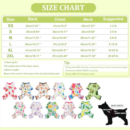 Dog Pajamas for Small Dogs, Soft Thin Pjs Jammies Cat Doggie, Summer Pet Cute Puppy Clothes Outfits Dogs Boy Girl(Avocado,XS) - color: Avocado, size: X-Small (Chest 11.8 in)