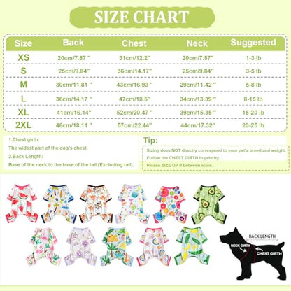 Dog Pajamas for Small Dogs, Soft Thin Pjs Jammies Cat Doggie, Summer Pet Cute Puppy Clothes Outfits Dogs Boy Girl(Mermaid Cake,XS) - color: Mermaid Cake, size: X-Small (Chest 11.8 in)