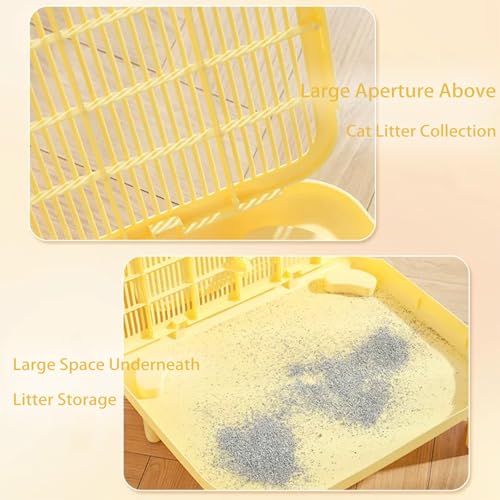 Greywaterproof Cat Mat, 19.69"X15.95"X3.54" Litter Box Mat, Easy Clean, Non-Slip, Urine-Proof Kitty Litter Catcher Mat - color: Grey, size: 3.54" High