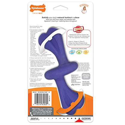 Nylabone Engaging Power Chase 'N Chew Toy for Dogs, Rolling & Spinning Interactive Dog Toys for Aggressive Chewers, Purple, Bacon Flavor, Large - Up to 50 lbs, 1 Count