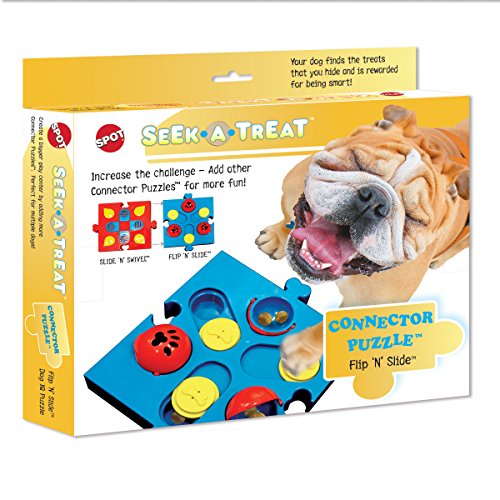 SPOT by Ethical Products Interactive Seek-A-Treat Flip 'N' Slide Dog Toy Puzzle | Dog Treat Reward Toy Connector Puzzle Improves Your Dog's IQ | Specially Designed for Training Treats - size: 1