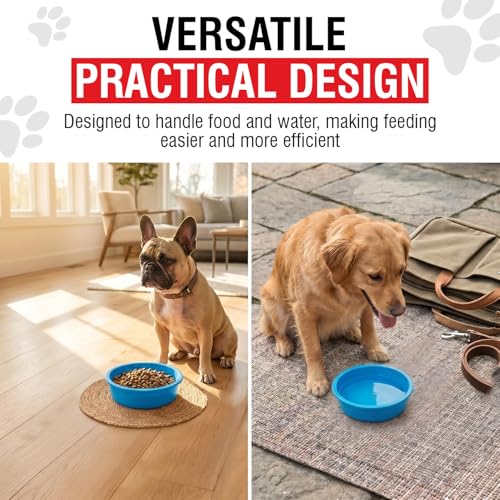 Loving Pets Dolce Luminoso Dog Bowl, Medium, Blue - color: Blue, size: Medium