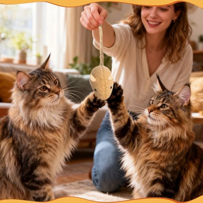 24 Pack 2.36" Colorful Mouse Toy for Cat, Interactive Catnip Animal Toys Plush Catnip Mouse Shaped Biting Toys for Indoor Cats