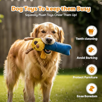 NatureTailsPaw Soft Dog & Cat Toy – Cute Squeaky Interactive Chew Toy for Puppies & Kittens, Durable Plush Teething Toy for Small, Medium & Large Breeds (Cow) - color: Cow