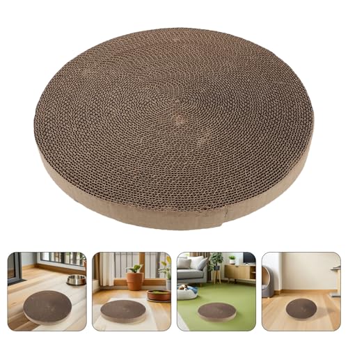 2pcs Cat Scratcher Replacement Pads Circular 34cm Corrugated Cardboard Insert for Cat Scratcher Bed Suitable for Pet Scratching Furniture Refill
