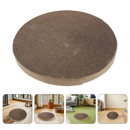2pcs Cat Scratcher Replacement Pads Circular 34cm Corrugated Cardboard Insert for Cat Scratcher Bed Suitable for Pet Scratching Furniture Refill