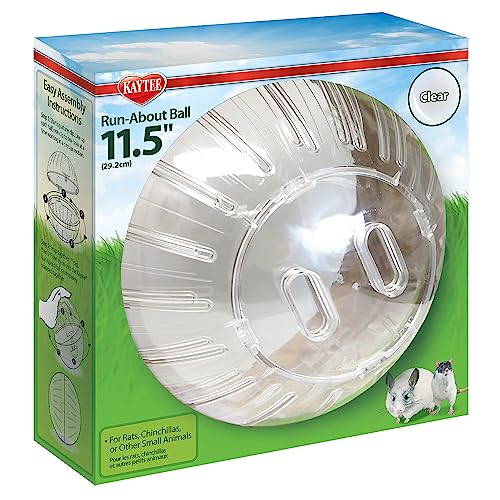 Kaytee 11.5" Clear Run-About Exercise Ball For Pet Rats & Chinchillas - color: Clear, size: 11.5"