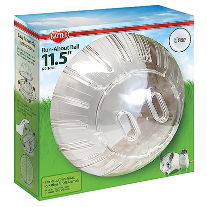 Kaytee 11.5" Clear Run-About Exercise Ball For Pet Rats & Chinchillas - color: Clear, size: 11.5"
