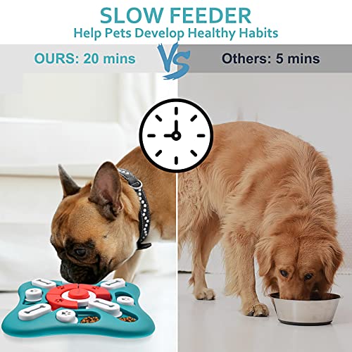 PETSTA Dog Puzzle Toys, Treat Dispensing Dog Enrichment Toys for IQ Training and Brain Stimulation, Interactive Mentally Stimulating Toys as Gifts for Puppies, Cats, Dogs - color: Green