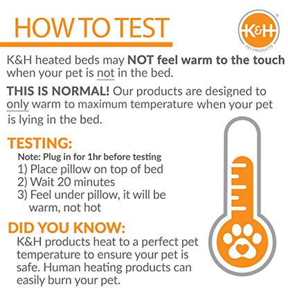 K&H Pet Products Kitty Sill Heated Cat Window Perch for Large Cats, Orthopedic Window Hammock Bed Holds 40LBS, Washable Cover, Kitty Windowsill Bed Seat for Indoors - Cream Fleece, Heated, 14 X 24in - style: Heated