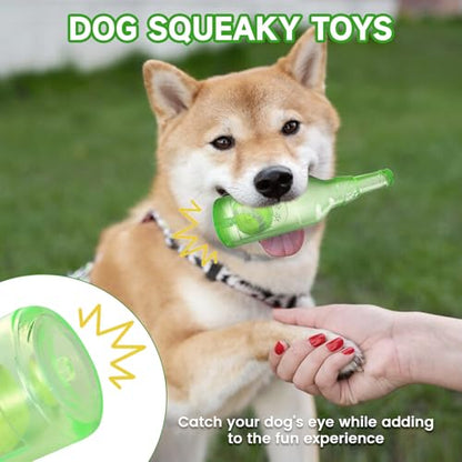 Water Bottle Dog Toy,Dog Toys for Aggressive Chewers,Water Bottle with Tennis Ball,Suitable for Small and Medium Pets to Exercise Outdoors(Green) - color: Green