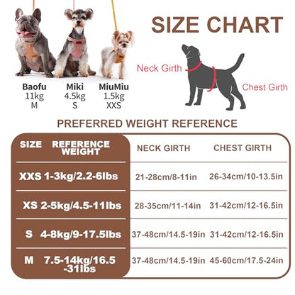 No Pull Dog Harness with Multifunction Dog Leash, Soft Adjustable, Escape Proof, Classic Style, Khaki Camel, S - color: Button-Khaki Camel, size: S
