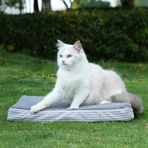 Self Warming Cat Bed Self Heating Cats Puppies Mat Pet Pad for Indoor Outdoor Pets with Non-Slip Bottom Washable (20x16 Inch) - size: 20x16 Inch