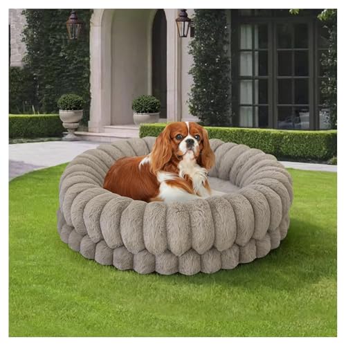 BALANCE Luxury Donut Dog Bed, 24 Inches Round Dog Beds for Small Dogs Washable, Orthopedic Calming Pet Bed for Puppy and Cats with Anti-Slip Bottom (Oatmeal) - color: Oatmeal, size: 24"L x 24"W x 6.5"Th