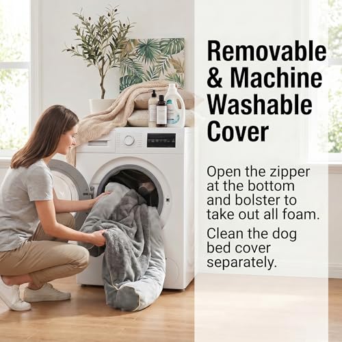 Orthopedic Small Dog Bed for Small Dogs 20 x 16Inch, L Shaped Memory Foam Puppy Pet Bed with Sides, Washable Dog Couch Sofa with Removable Velvet Cover & Non-Slip Bottom, Gray - size: 19.7" L x 15.8" W x 4.4" H--With sides